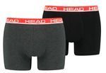 Трусы-боксеры Head BASIC BOXER 2P серый, красный Муж M 701202741-011