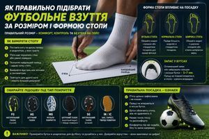 Як правильно підібрати футбольне взуття за розміром і формою стопи
