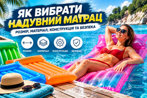 Як вибрати надувний матрац для плавання: розмір, матеріал, конструкція та безпека
