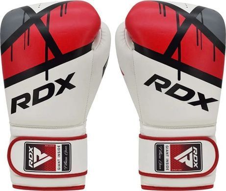 Боксерські рукавиці RDX BOXING GLOVES BGR-F7 білий, червоний  BGR-F7R