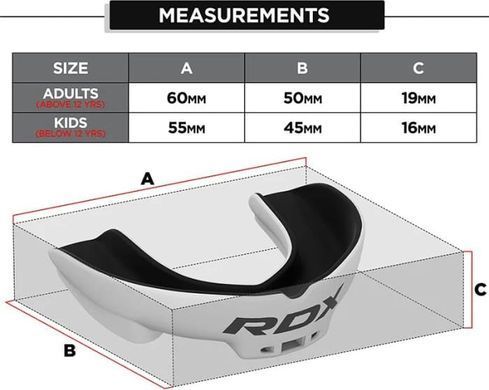 Капа RDX MOUTH GUARD JUNIOR белый, черный One Size GGS-3GWJ