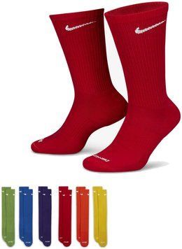 Шкарпетки Nike U NK ED PLS CSH CRW 6PR - 132 зелений, синій, фіолетовий, жовтий, червоний, пома Чол 38-42 SX6897-903