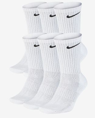 Шкарпетки Nike U NK EVERYDAY CUSH CREW 6PR-BD білий Уні  SX7666-100