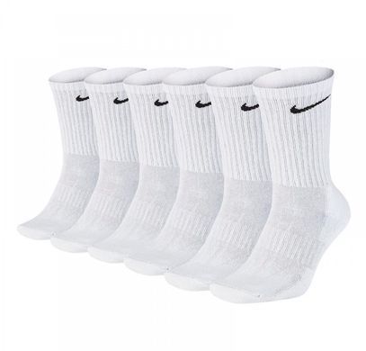 Шкарпетки Nike U NK EVERYDAY CUSH CREW 6PR-BD білий Уні  SX7666-100
