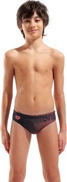 Плавки-сліпи для хлопчиків Arena DIM LIGHT SWIM BRIEFS чорний, кораловий дитячий 008148-504