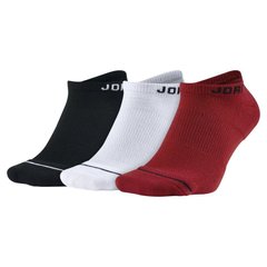 Шкарпетки Nike U JORDAN EVERYDAY MAX NS 3PR чорний, білий, червоний Уні 34-38 00000011665