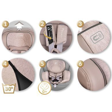 Автокресло Nukido Aero Line ISOFIX 0-36 кг, бежевое. 710122