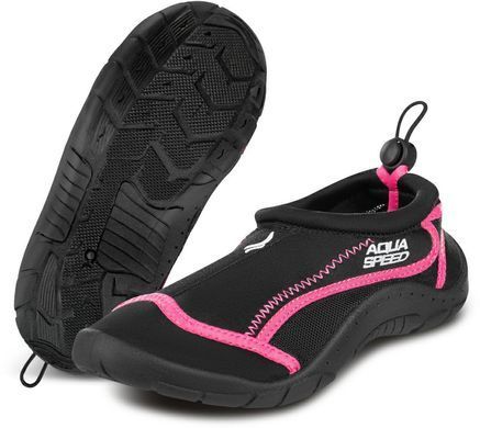 Аквашузи Aqua Speed AQUA SHOE MODEL 28D 9562 чорний, малиновий Уні  704-19