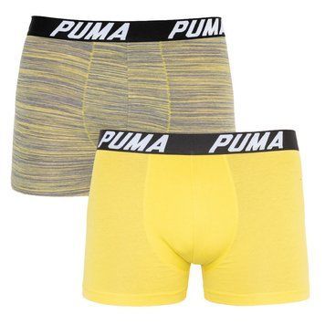Труси-боксери Puma SPACEDYE STRIPE BOXER 2P сірий, жовтий Чол S 501002001-020
