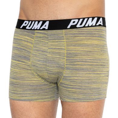 Труси-боксери Puma SPACEDYE STRIPE BOXER 2P сірий, жовтий Чол S 501002001-020