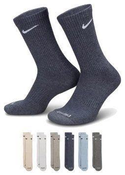 Шкарпетки Nike U NK ED PLS CSH CRW 6PR - 132 сірий, бежевий, блакитний Чол  SX6897-901