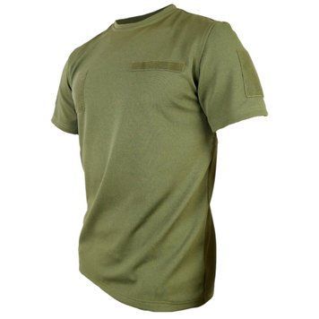 Футболка Kiborg Tactical Coolpass хакі з велкро панелями для шевронів (k1311-XL) k1311-XL
