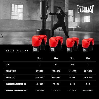 Боксерские перчатки Everlast PROSTYLE 2 BOXING GLOVE красный Уни  P00003082