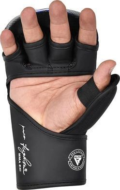 Боксерские перчатки RDX GRAPPLING GLOVES SHOOTER IMMAF-1 черный, синий XL GSR-IMF-1U