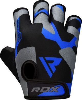 Тренувальні рукавиці RDX GYM GLOVES SUMBLIMATION F6 чорний, синій, сірий XXL (WGS-F6U) 00000041885