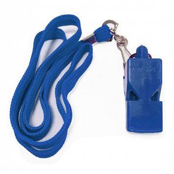Свисток арбитра пластиковый со шнурком Meta Whistle plastic classic with lanyard синий Уни OFSM 1020001202
