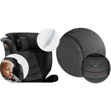 Автокресло Nukido Louis ISOFIX 710012 15-36 кг, черно-серое 710012