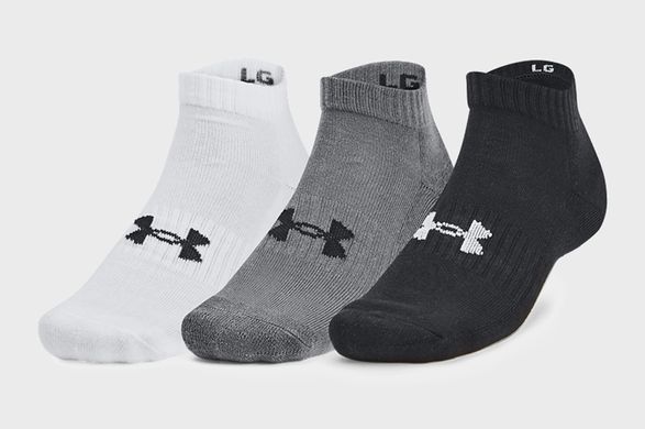 Шкарпетки UA Core Low Cut 3pk чорний, сірий, білий Уні LG 00000024909