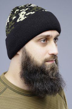 Шапка тактична зимова ЗСУ Brotherhood чорний піксель 100004