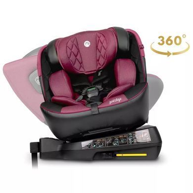 Автокрісло Nukido Prestige Line ISOFIX 0-36 кг, чорно-рожеве 710102