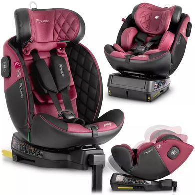 Автокрісло Nukido Prestige Line ISOFIX 0-36 кг, чорно-рожеве 710102