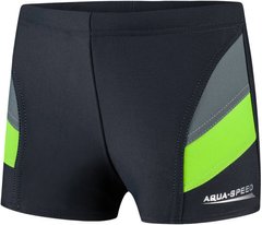Плавки-боксери для хлопців Aqua Speed ​​ANDY 5604 чорний, сірий, зелений Діт 134см 00000015815