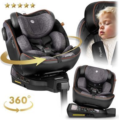 Автокрісло Nukido Prestige Line ISOFIX 0-36 кг, чорно-сіре 710100