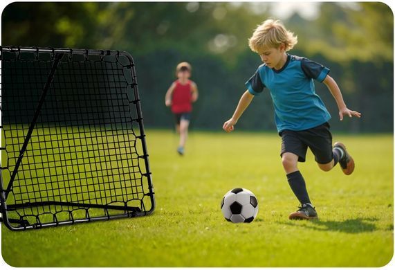 Сетка тренировочная для футбола Neo-Sport NS-1490 Rebounder 120 x 120 х 107 см, черные 1490
