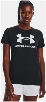 Футболка UA W SPORTSTYLE LOGO SS чорний Жін MD 00000035589