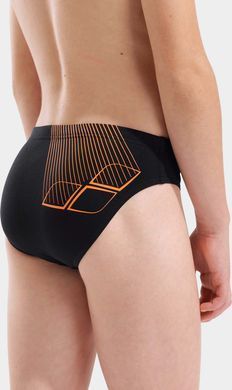 Плавки-сліпи для хлопчиків Arena BRIGHT SWIM BRIEFS чорний, помаранчевий 164 см 006724-503
