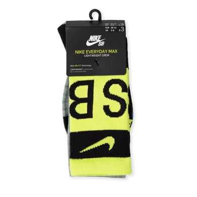 Шкарпетки Nike U NK SB EVERYDAY MAX LTWT CREW 3PR мультиколор Уні 34-38 00000014254