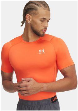 Футболка компресійна UA HG Armour Comp SS помаранчевий Чол  1361518-847