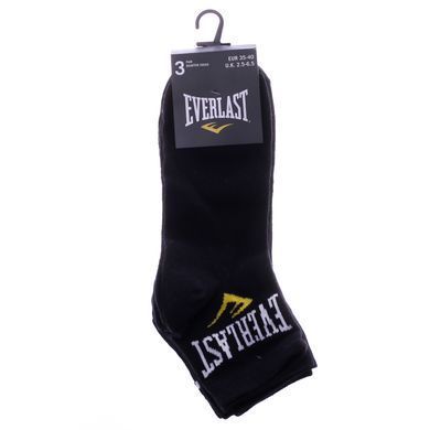 Шкарпетки Everlast QUARTER SOCKS 3 PAIR чорний Уні 35-40 179015