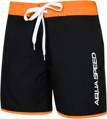 Плавки-шорти для хлопців Aqua Speed ​​EVAN JUNIOR 7531 чорний, помаранчевий Діт 152-146см 00000017382