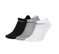 Шкарпетки Nike U NK EVERYDAY LTWT NS 3PR чорний, білий, сірий Уні 46-50 00000009219