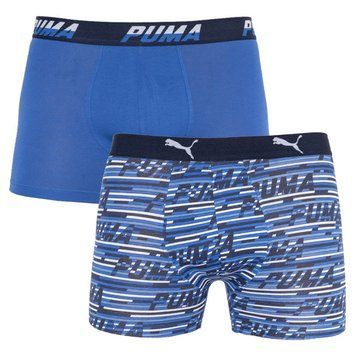 Трусы-боксеры Puma LOGO AOP BOXER 2P синий, белый Муж  501003001-010