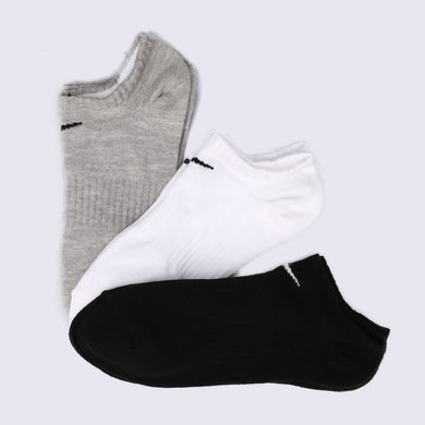 Шкарпетки Nike U NK EVERYDAY LTWT NS 3PR чорний, білий, сірий Уні 46-50 00000009219