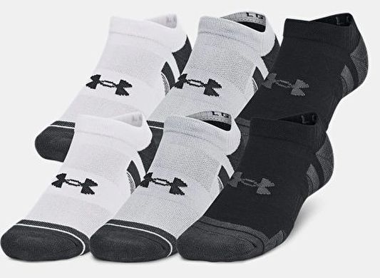 Шкарпетки Under Armour Perf Tech 6pk NS білий, чорний, сірий Уні LG 1386243-011