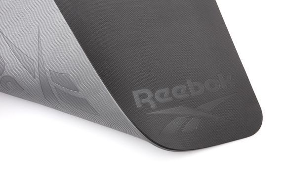 Двосторонній килимок для йоги Reebok Double Sided Yoga Mat чорний, сірий Уні 176 х 61 х 0,6 см RAYG-11042BKGR
