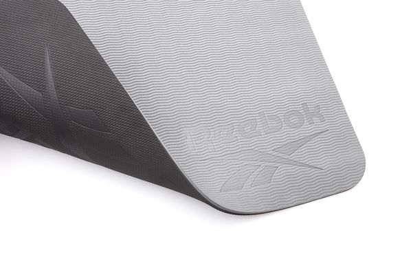 Двосторонній килимок для йоги Reebok Double Sided Yoga Mat чорний, сірий Уні 176 х 61 х 0,6 см 00000026288