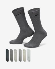 Шкарпетки Nike U NK ED PLS CSH CRW 6PR - 132 сірий, мультиколор Уні 38-42 00000025933
