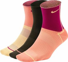 Шкарпетки Nike W NK EVERYDAY PLUS LTWT ANKLE 3PR чорний, рожевий, жовтий Жін 34-38 00000011311