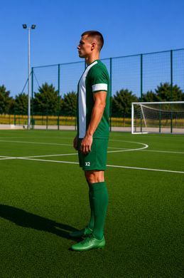 Футбольна форма X2 League (футболка+шорти), розмір S (зелений/білий) X2001GREE/W