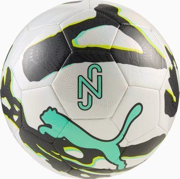 Футбольный мяч Puma Neymar JR Graphic Ball белый, черный, мятный 4 085023-01
