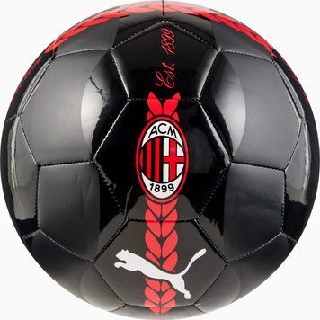 М'яч футбольний Puma ACM Prematch Ball чорний, червоний 5 (084544-07) 084544-07