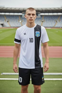 Футбольна форма X2 League біло-чорна  (футболка+шорти), розмір M X2001W/BK