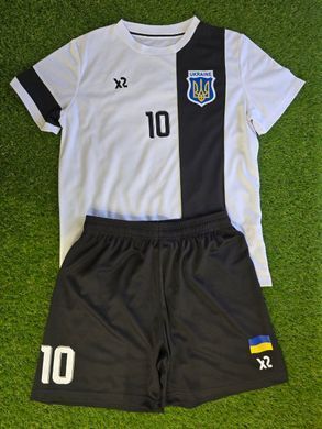 Футбольна форма X2 League біло-чорна  (футболка+шорти), розмір M X2001W/BK