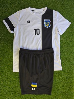 Футбольна форма X2 League біло-чорна  (футболка+шорти), розмір M X2001W/BK