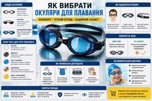 Як вибрати окуляри для плавання: види, розміри, покриття лінз і поради для комфортного плавання