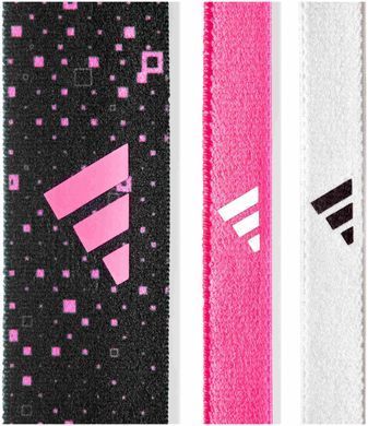 Пов'язки на голову Adidas Hairbands (Graphic) 3pk білий, рожевий, чорний Жін One Size ADAC-16160